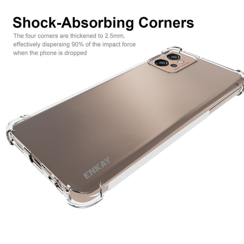 ENKAY HAT PRINCE For Motorola Moto G Power 5G Anti-drop Phone TPU Case with High Aluminium-silicon Glass Screen Film