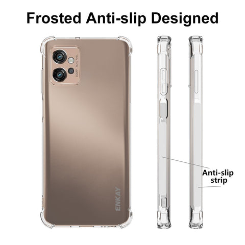 ENKAY HAT PRINCE For Motorola Moto G Power 5G Anti-drop Phone TPU Case with High Aluminium-silicon Glass Screen Film