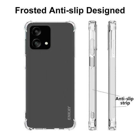 ENKAY HAT PRINCE For Motorola Moto G Stylus 5G (2023) Clear Phone Case TPU Cover with High Aluminium-silicon Glass Screen Film