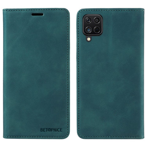 BETOPNICE 003 For Samsung Galaxy A12 / M12 / F12 PU Leather Flip Cover Stand Phone Case RFID Blocking Wallet