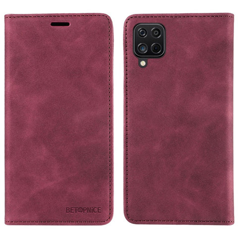 BETOPNICE 003 For Samsung Galaxy A12 / M12 / F12 PU Leather Flip Cover Stand Phone Case RFID Blocking Wallet