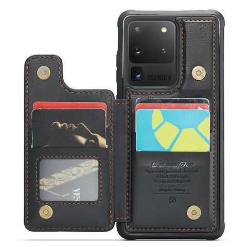 For Samsung Galaxy S20 Ultra Phone Case CASEME C22 Leather Back Cover with RFID Blocking Card Slots