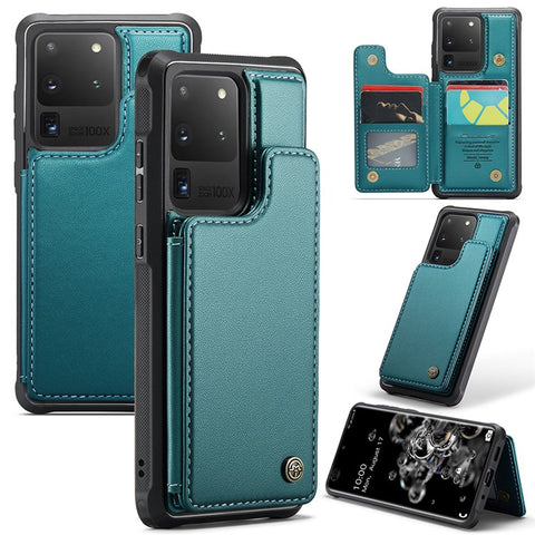 For Samsung Galaxy S20 Ultra Phone Case CASEME C22 Leather Back Cover with RFID Blocking Card Slots