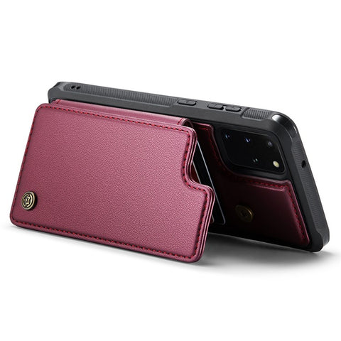 For Samsung Galaxy S20 Plus 5G / S20 Plus 4G Phone Case CASEME C22 Leather Back Cover with RFID Blocking Card Slots