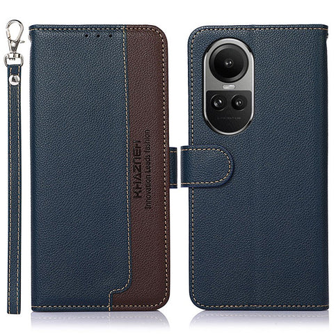 KHAZNEH For Oppo Reno10 Pro 5G (Global) / Reno10 5G (Global) PU Leather Wallet Case Litchi Texture RFID Blocking Stand Phone Cover