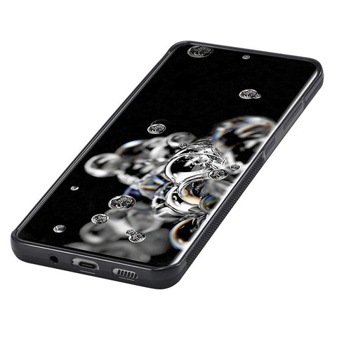 LC.IMEEKE Carbon Fiber Splicing Case for Samsung Galaxy S20 Ultra , PU Leather Coated TPU + EVA Cover