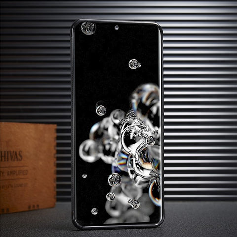 LC.IMEEKE Carbon Fiber Splicing Case for Samsung Galaxy S20 Ultra , PU Leather Coated TPU + EVA Cover