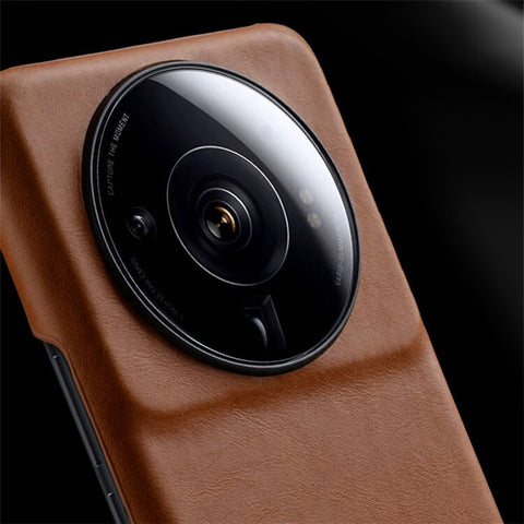 MELKCO For Xiaomi 12S Ultra 5G Anti-scratch Phone Cover Incomplete Waxy Genuine Cow Leather Coated PC Case