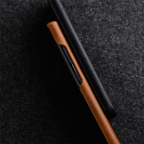 MELKCO For Xiaomi 12S Ultra 5G Anti-scratch Phone Cover Incomplete Waxy Genuine Cow Leather Coated PC Case