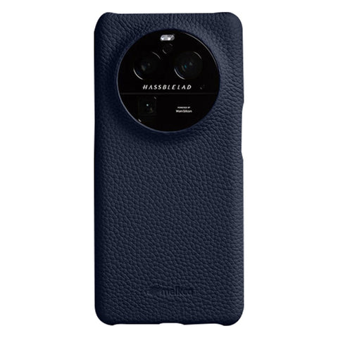 MELKCO For Oppo Find X6 Pro Hard Cover Genuine Cow Leather Coated PC Incomplete Phone Shell