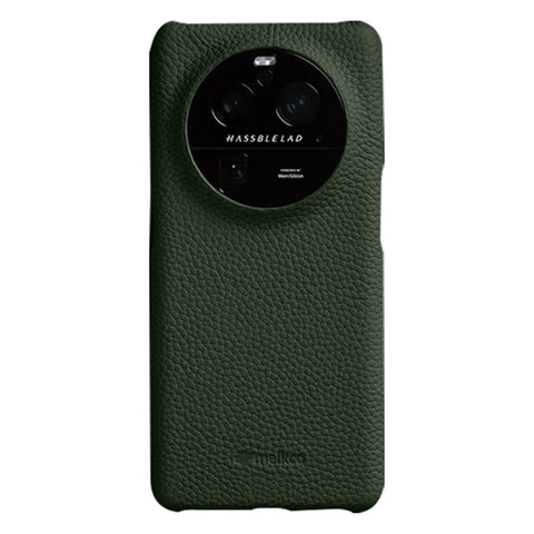 MELKCO For Oppo Find X6 Pro Hard Cover Genuine Cow Leather Coated PC Incomplete Phone Shell