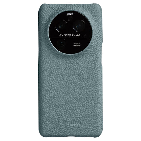 MELKCO For Oppo Find X6 Pro Hard Cover Genuine Cow Leather Coated PC Incomplete Phone Shell
