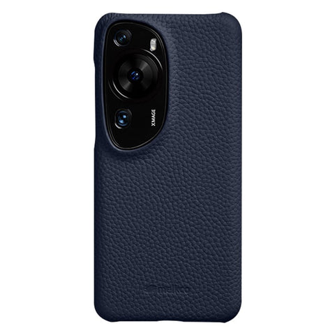 MELKCO Hard Cover for Huawei P60 Art Genuine Cow Leather Coated PC Incomplete Phone Shell