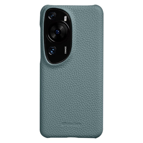 MELKCO Hard Cover for Huawei P60 Art Genuine Cow Leather Coated PC Incomplete Phone Shell