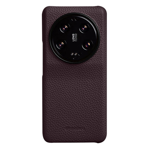 MELKCO For Xiaomi 13 Ultra Genuine Cow Leather Coated PC Mobile Phone Case Incomplete Shell