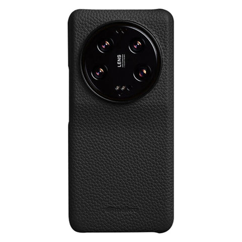 MELKCO For Xiaomi 13 Ultra Genuine Cow Leather Coated PC Mobile Phone Case Incomplete Shell