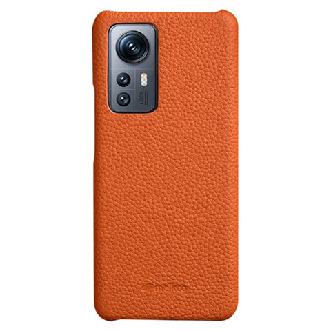 MELKCO For Xiaomi 12 Pro 5G / 12S Pro 5G / 12 Pro (Dimensity) 5G Genuine Cow Leather Coated PC Incomplete Phone Case