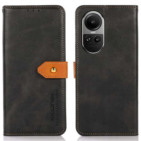 KHAZNEH For Oppo Reno10 Pro 5G (Global) / Reno10 5G (Global) Cowhide Texture Stand Phone Cover Wallet PU Leather Case