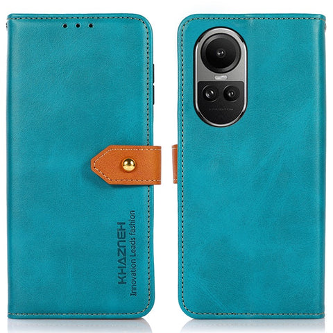 KHAZNEH For Oppo Reno10 Pro 5G (Global) / Reno10 5G (Global) Cowhide Texture Stand Phone Cover Wallet PU Leather Case