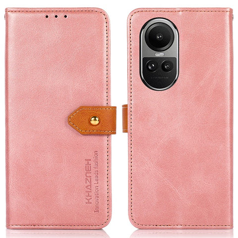 KHAZNEH For Oppo Reno10 Pro 5G (Global) / Reno10 5G (Global) Cowhide Texture Stand Phone Cover Wallet PU Leather Case