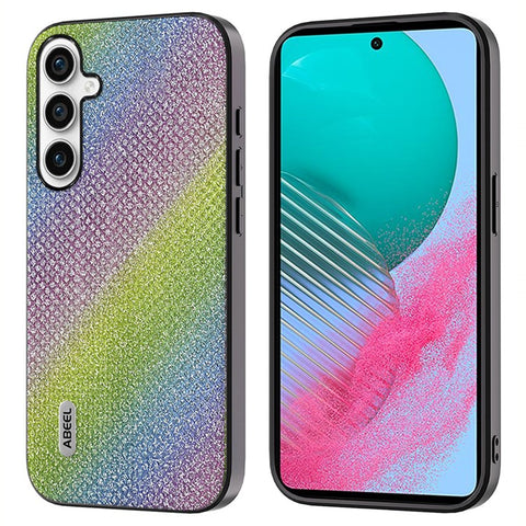 ABEEL For Samsung Galaxy M54 5G / F54 5G PU Leather+PC+TPU Back Case Bling Rhinestone Texture Phone Cover