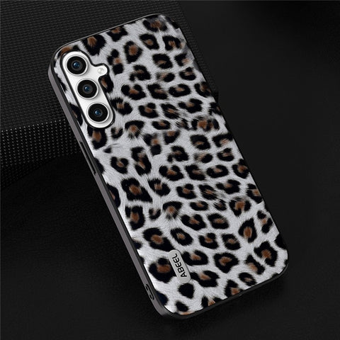 ABEEL For Samsung Galaxy M54 5G / F54 5G Phone Case Leopard Texture PU+TPU+PC Anti-Drop Phone Cover