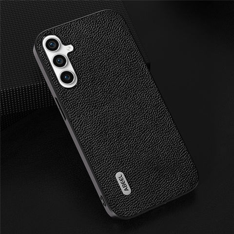 ABEEL For Samsung Galaxy M54 5G / F54 5G Shockproof Case Litchi Texture Cowhide Leather + PC + TPU Phone Cover