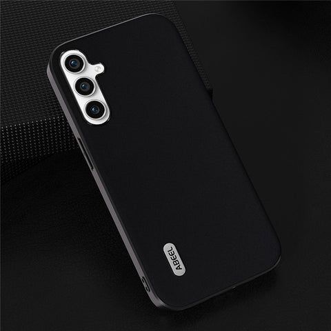 ABEEL For Samsung Galaxy M54 5G / F54 5G Silky Feeling Phone Case Cowhide Leather Coated PC+TPU Anti-Fall Cover