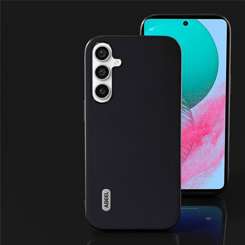 ABEEL For Samsung Galaxy M54 5G / F54 5G Silky Feeling Phone Case Cowhide Leather Coated PC+TPU Anti-Fall Cover