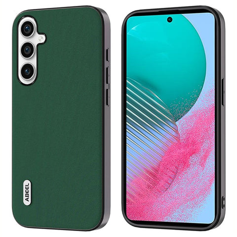 ABEEL For Samsung Galaxy M54 5G / F54 5G Silky Feeling Phone Case Cowhide Leather Coated PC+TPU Anti-Fall Cover