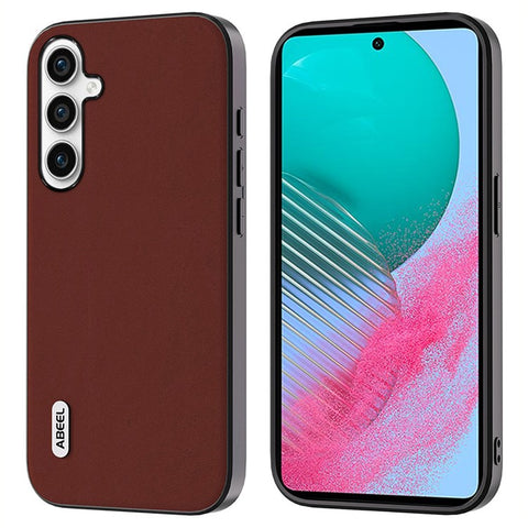 ABEEL For Samsung Galaxy M54 5G / F54 5G Silky Feeling Phone Case Cowhide Leather Coated PC+TPU Anti-Fall Cover