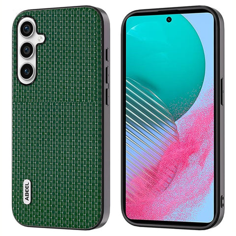 ABEEL For Samsung Galaxy M54 5G / F54 5G Protective Case Cowhide Leather Coated PC+TPU Phone Cover