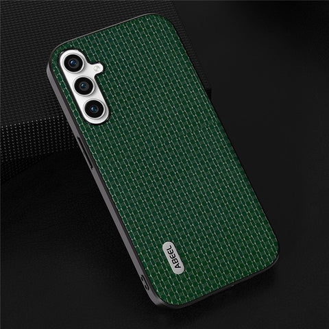 ABEEL For Samsung Galaxy M54 5G / F54 5G Protective Case Cowhide Leather Coated PC+TPU Phone Cover