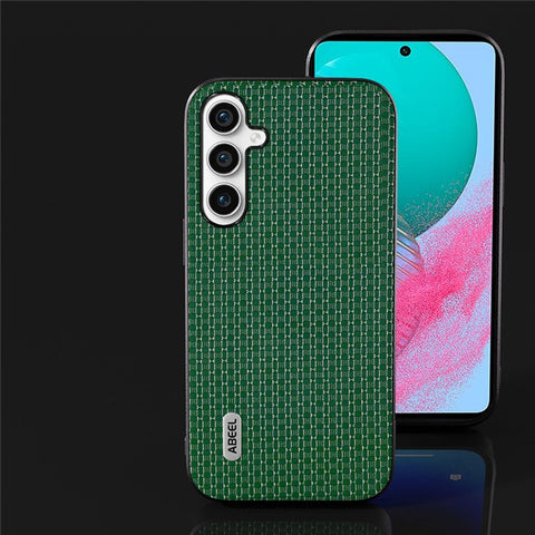 ABEEL For Samsung Galaxy M54 5G / F54 5G Protective Case Cowhide Leather Coated PC+TPU Phone Cover