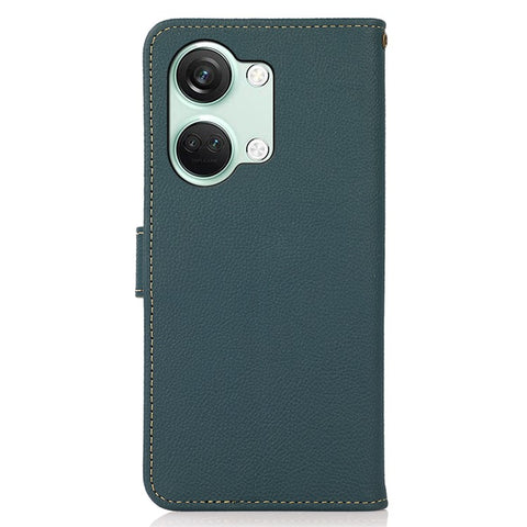 KHAZNEH For OnePlus Nord 3 5G / Ace 2V RFID Blocking Wallet Case Fall Protection Genuine Cow Leather Stand Phone Cover