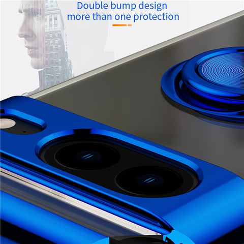 For Google Pixel 8 Electroplating TPU Phone Case Ring Kickstand Anti-drop Cover