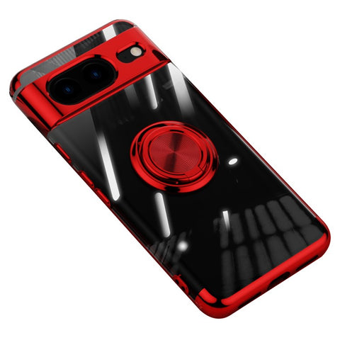 For Google Pixel 8 Electroplating TPU Phone Case Ring Kickstand Anti-drop Cover