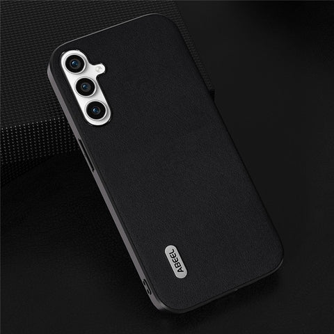 ABEEL For Samsung Galaxy M54 5G / F54 5G Nappa Texture Back Cover Genuine Cow Leather+PC+TPU Shockproof Phone Case