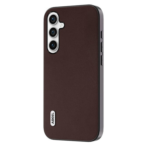 ABEEL For Samsung Galaxy M54 5G / F54 5G Nappa Texture Back Cover Genuine Cow Leather+PC+TPU Shockproof Phone Case