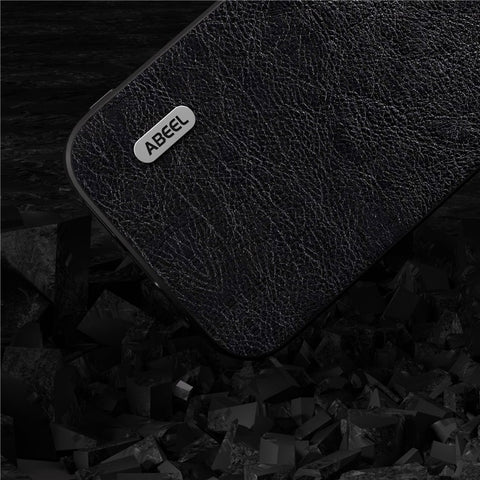 ABEEL Retro Phone Cover for Samsung Galaxy M54 5G / F54 5G Litchi Texture Leather Coated TPU+PC Case
