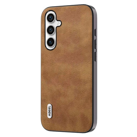 ABEEL Retro Phone Cover for Samsung Galaxy M54 5G / F54 5G Litchi Texture Leather Coated TPU+PC Case