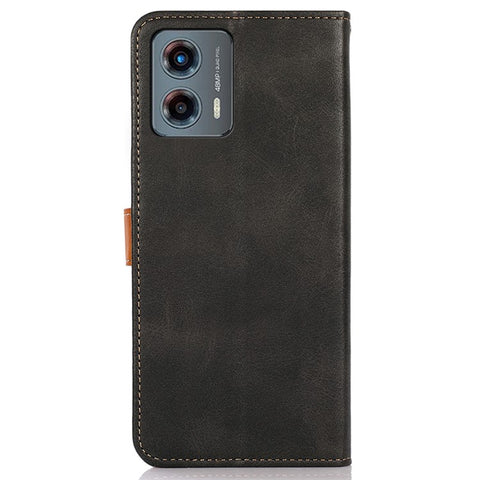 KHAZNEH For Motorola Moto G 5G (2023) Cowhide Texture Shell PU Leather Case Stand Phone Cover Wallet
