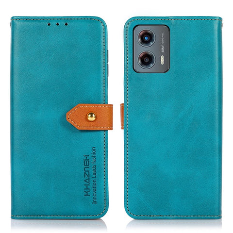KHAZNEH For Motorola Moto G 5G (2023) Cowhide Texture Shell PU Leather Case Stand Phone Cover Wallet