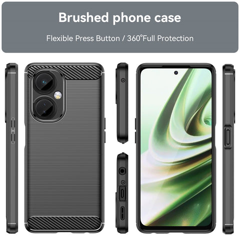 For OnePlus Nord N30 5G / Nord CE 3 Lite 5G TPU Phone Case Brushed Carbon Fiber Texture Cover