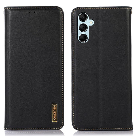 KHAZNEH For Samsung Galaxy F34 5G / M34 5G Genuine Cow Leather Stand Cover RFID Blocking Wallet Phone Case