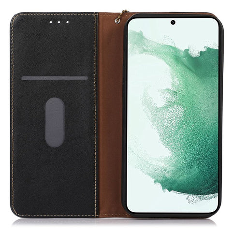 KHAZNEH For Samsung Galaxy F34 5G / M34 5G Genuine Cow Leather Stand Cover RFID Blocking Wallet Phone Case