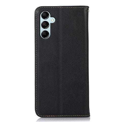 KHAZNEH For Samsung Galaxy F34 5G / M34 5G Genuine Cow Leather Stand Cover RFID Blocking Wallet Phone Case