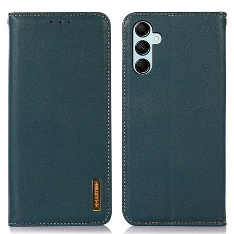 KHAZNEH For Samsung Galaxy F34 5G / M34 5G Genuine Cow Leather Stand Cover RFID Blocking Wallet Phone Case