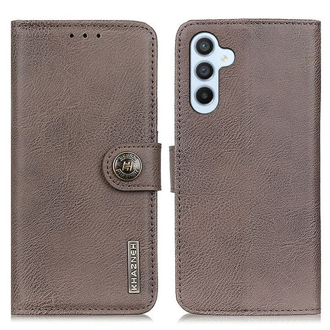 KHAZNEH Phone Leather Case for Samsung Galaxy F34 5G / M34 5G , Wallet Stand Cowhide Texture Phone Cover