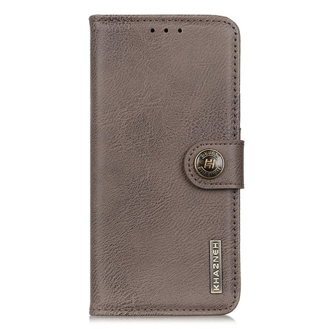KHAZNEH Phone Leather Case for Samsung Galaxy F34 5G / M34 5G , Wallet Stand Cowhide Texture Phone Cover